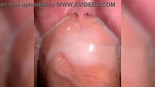 look at that juicy pussy full of cum