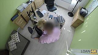 loan4k agent bangs tight teen pussy then approves her loan after czech interview
