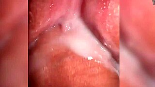 look at that juicy pussy full of cum