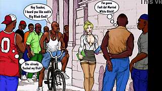 White slut teacher craves big cock action