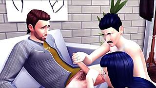 Solo guy joins group for threesome cumshot fun