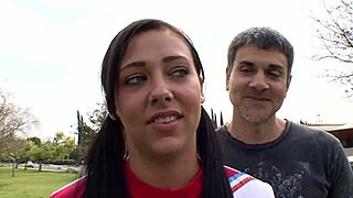 Ivy Winters, a TEEN 18+ CHEERLEADER, bangs an OLDER GUY in a wild CREAMPIE session.