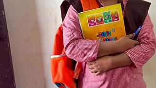 Younge Teen 18+ College Girl Rides Teacher Hard in Bedroom