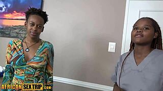 Black hotties deliver steamy massage to lucky white guy, unreal!