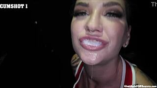 geez milf rocky takes 8 cumshots in her mouth?