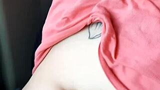 A hot chick likes to have her belly button played with during sex