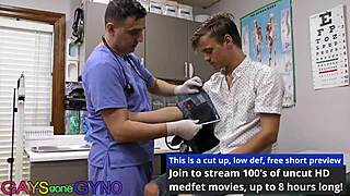 Frank undergoes a football physical by Dr. Canada, involving fetish elements like anal fingering