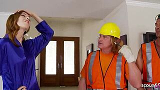 Wrecking Crew Seduces Skinny Bitch Jenna Justine