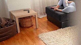 Caught Stepsister Masturbating – Fucked Her Through Yoga Pants Hole?