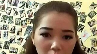 wow, this sexy asian babe with big tits is stunning