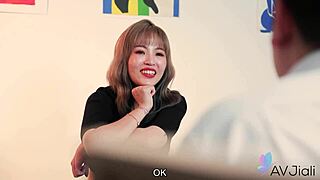 Naked Asian Brunette Moans Before Doggystyle Fucking