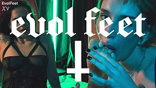 i love how they kiss my feet covered with honey so passionately