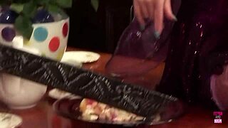 serving tea got boring, so they fucked senseless in a wild group! 😜