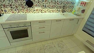 submissive teen 18+ loves rough doggystyle in kitchen