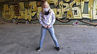 I am Violeta, proud of my puddle outdoors