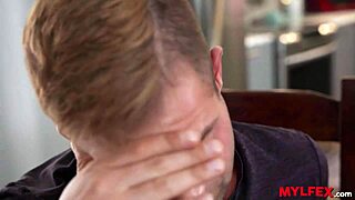 mylfex cougar milfs seduce new renter with kitchen blowjob action