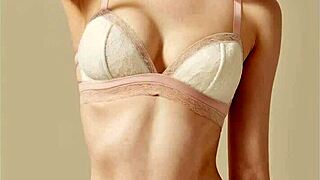 Lingerie Models Show Off Cute Flower Panties