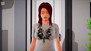 my new family 330 redhead rides monster cock cowgirl style