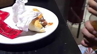 Slutty stepmother backstage with stepson in doggystyle