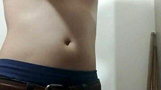 undressing slowly in the bathroom for a private solo session