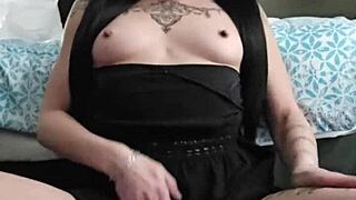 adorable petite emy angel smiles cutely in close-up