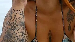 Flashing Panties on Beach for Attention