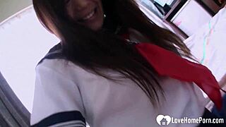 teen moans loud as toy pleasures her tight asian pussy