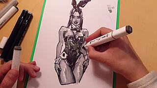 Quick Sketch Of Sexy Girl In Latex