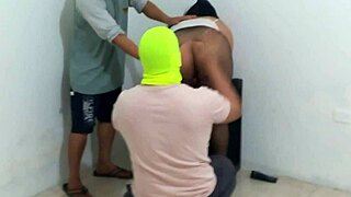 Naughty girl interrupts video game with playful distraction