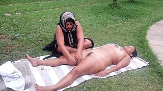 I got wet during the massage with Taissa Winkler