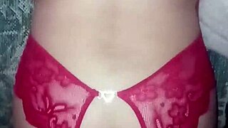 red lingerie gets filled with cum in this swingers group session