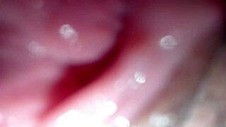 spreading tight shaved pussy for a deep creampie.