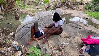 Uh, getting dicked outdoor feels so good