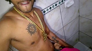 Young Latina Sucks Monster Cock in Shower