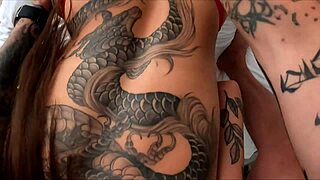 Tight ass in red panties gets her fat cock Alan in anal and cunilingus session