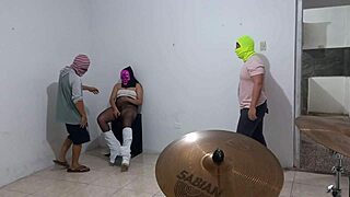 Naughty girl interrupts video game with playful distraction