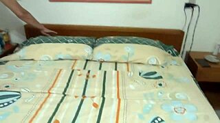 Stepmother at beach enjoys huge dildos for solo fun