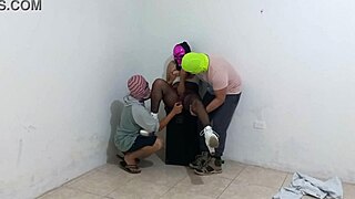 Naughty girl interrupts video game with playful distraction