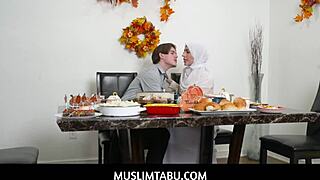 Muslimtabu - Thanksgivings Dinner With Girlfriend In Hijab- Nadia White