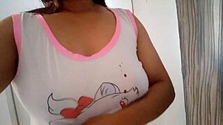 latina stepmom with big ass and tits gets ready for bed but masturbates instead