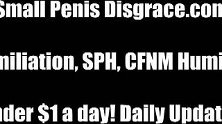 your cock is too small for our femdom domination. sph session with slave.