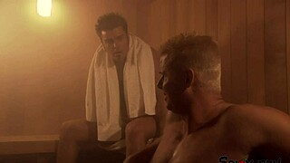 Busty girlfriend GETS her PUSSY LICKED in sauna.