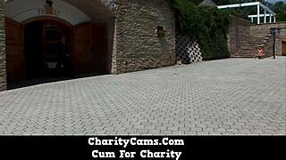 charity cams - barley legal teen 18+ takes two huge cock