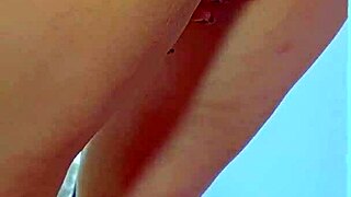 College Desi In Sexy Dress Playing With Glass Dildo