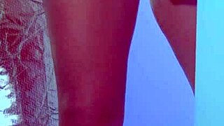 College Desi In Sexy Dress Playing With Glass Dildo