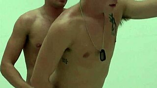 Male Army Hazing In Shower Leads To Fucking