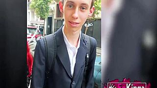 Two young guys busting Victoria Arias's pussy in a threesome