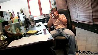 busty maid gets the CUM on her TITS