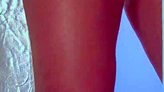 College Desi In Sexy Dress Playing With Glass Dildo