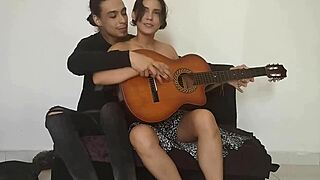 Guitar Lessons With My Stepbrother End In Masturbating And Fucking My Tight Pussy?